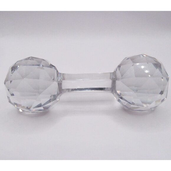 Vintage Crystal Barbell Knife Rest Holder - Picture 5 of 10